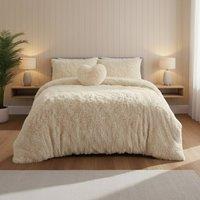 Snug City Super Fluffy Duvet Cover Ultra Soft, Cloud-Like Comfort Snug Sleep in Cream | Size: Single