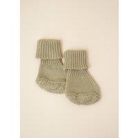 Truly Knitted Baby Booties in Green