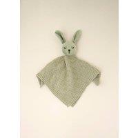 Truly Cotton Knitted Bunny Baby Comforter in Green