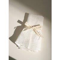 Truly Linen Tea Towel in White