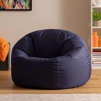 icon Classic Indoor Outdoor Bean Bag Yellow Bean Bag Chair in Navy