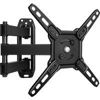 Futura Universal TV Wall Bracket Mount for 13-43 Inch TVs, Tilt, Swivel & 90 Rotation, VESA 75x75mm to 200x200mm, 20kg Max Load in Black