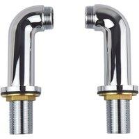 Nes Home Bathroom Bath Shower Mixer Tap Legs Adapter Pillars Extension in Silver