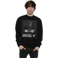 Disney Men's Cars Lightning McQueen Blueprint Sweatshirt in Black | Size: 3XL