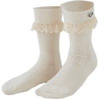 tectake Women's Socks With Lace in Cream | Size: 2.5-5