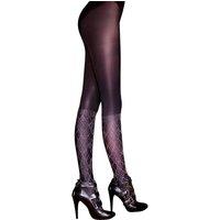 Pretty Polly Women's Lurex Argyle Mock Knee High Tights Black One Size Triple Pack