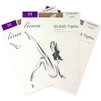simpa Women's GLOSS Tights 15 Denier NUDE Triple Pack in Light Beige | Size: Small