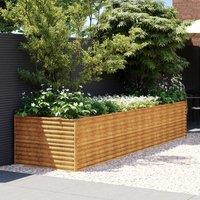Berkfield Home Garden Raised Bed 386x100x69 cm Corten Steel in Brown | Size: 386 x 100 x 69 cm