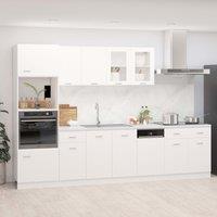 Berkfield Home 7 Piece Kitchen Cabinet Set White Engineered Wood