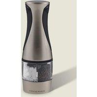 Cole & Mason Kew 2 in 1 Electric Salt & Pepper Mill 210mm - Silver/Black in Silver