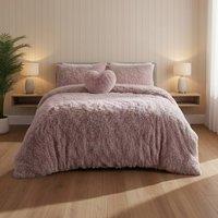 Snug City Super Fluffy Duvet Cover Ultra Soft, Cloud-Like Comfort Snug Sleep in Light Pink | Size: Super King