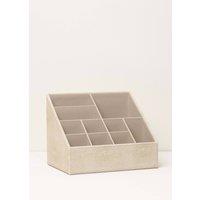 Truly Luxe Faux Shagreen Storage Organiser in Cream