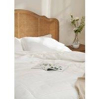 Truly White Micro Pleat Cotton Duvet Cover | Size: Super King