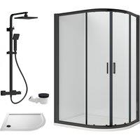 Balterley Offset Right Quadrant Tray Square Shower Waste 1000x 800mm in White