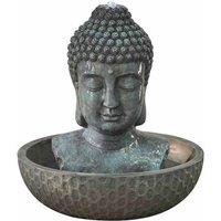 Altico Garden Products Ltd Zen Buddha Outdoor Water Feature - L70 x W70 x H76 cm in Grey