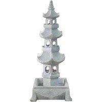 Altico Garden Products Ltd Grand Pagoda Water Feature - L55 x W55 x H126 cm in Grey
