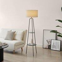 FurnitureboxUK Andi Silver Shelf Display Standing Floor Lamp