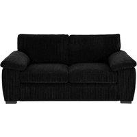 Bliss Furniture Jumbo Cord 2 Seater Sofa with Soft Fabric Compact Design in Black | Size: 2 Person