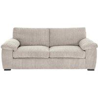 Bliss Furniture Jumbo Cord 3 Seater Sofa with Soft Cord Fabric in Cream | Size: 3 Pack