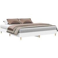 Berkfield Home Bed Frame without Mattress White 160x200cm Engineered Wood | Size: 160x200 cm