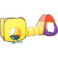 Berkfield Home Children Play Tent with 250 Balls Multicolour 255x80x100 cm | Size: 255 x 80 x 100 cm