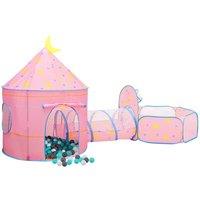 Berkfield Home Children Play Tent with 250 Balls Pink 301x120x128 cm | Size: 301 x 120 x 128 cm