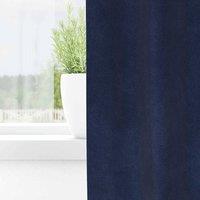 Berkfield Home Beautiful Blackout Curtains with Hanging Loops 2 pcs Dark Blue Velvet in Navy