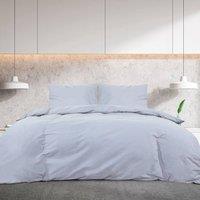 Berkfield Home Elegant Duvet Cover Set Grey 135x200 cm Cotton