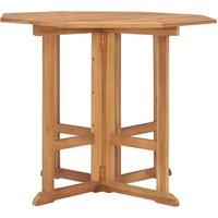 Berkfield Home Durable Folding Garden Dining Table 90x90x75 cm Solid Teak Wood in Brown | Size: 90 x 90 x 75 cm