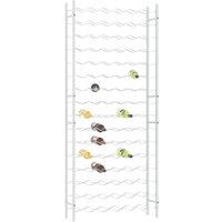 Berkfield Home Modern Wine Rack for 96 Bottles White Metal