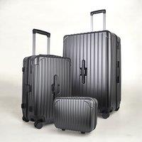 JLY 3 Piece Luggage Set with Vanity Case, Carry-On & Large Suitcase in Black | Size: 3 Pack