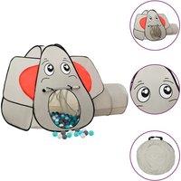 Berkfield Home Elephant Children Play Tent with 250 Balls Grey 174x86x101 cm | Size: 174 x 86 x 101 cm