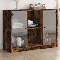 Berkfield Home Sideboard Smoked Oak 102x37x75.5 cm Engineered Wood in Brown