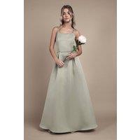 Coast Women's Teen Structured Satin Full Skirted Bridesmaid Dress in Sage | Size: 14-15 Years