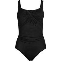 Lands' End Women's Carmela Slender Swimsuit in Black | Size: 16