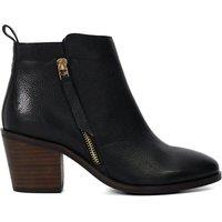 Dune London Women's Wide Fit 'Paicing' Leather Ankle Boots in Black | Size: 5
