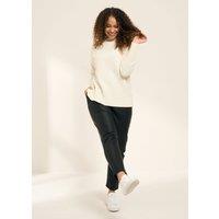 Truly Women's Funnel Neck Jumper in White | Size: Large
