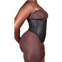 GWB Shapewear Women's Short Torso Waist Trimmer Trainer Girdle Corset Shapewear in Black | Size: 3XL