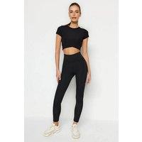 WOVCOR Women's Knit High-Waist Sculpt Leggings in Black | Size: Large