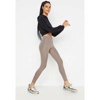 WOVCOR Women's Knit High-Waist Sculpt Leggings in Taupe | Size: Small