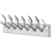 Berkfield Home Aluminium Wardrobe Hook Coat Rack Hat/Tie Hanger Silver
