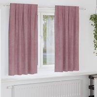 Berkfield Home Blackout Curtains with Top Tape 2 pcs Dark Pink Velvet