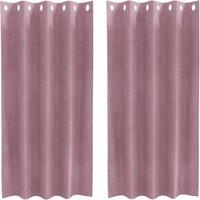 Berkfield Home Blackout Curtains with Eyelets 2 pcs Dark Pink Velvet