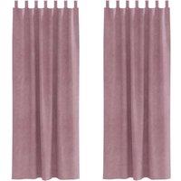 Berkfield Home Blackout Curtains with Hanging Loops 2 pcs Dark Pink Velvet