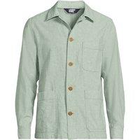 Lands' End Men's Linen/Cotton Shirt Jacket in Green | Size: Large