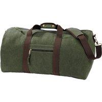 Quadra Men's Vintage Canvas Holdall Duffle Bag - 45 Litres Pack of 2 in Green
