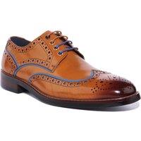 JUSTINREESS ENGLAND Men's 'Simon' Leather Shoes in Brown | Size: 7