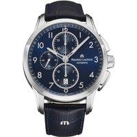 Maurice Lacroix Men's 'Pontos' Blue Dial Leather Strap Automatic Watch