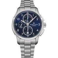 Maurice Lacroix Men's 'Pontos' Blue Dial Stainless Steel Bracelet Automatic Watch in Silver