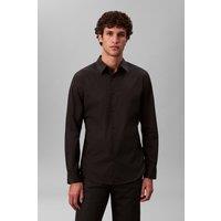 Calvin Klein Men's Long Sleeve Solid Stretch Slim Shirt Coal in Charcoal | Size: Large
